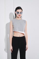 カッターノースリーブトップ/CUTTER SLEEVELESS TOP