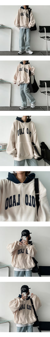 Rado Color Coloring Fleece Half Zip-Up Hoodie