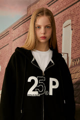 センスロゴフードジップアップ/25P SENSE LOGO HOOD ZIP UP_BLACK
