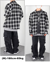 カットオーバーチェックシャツ / Cutting over-checkered shirt (6628253991030)