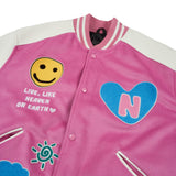 バーシティージャケット / NOKO Varsity Jacket♡ Pink