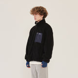 グラフィックフリースジャケット/GRAPHIC FLEECE JACKET BLACK (6698687922294)