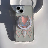 Pink - Heart Line Magsafe Phone Case Bead Tok Set