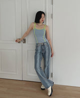 ラインブラッシュデニムパンツ / no.344 Line Brush Denim Pants