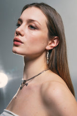 NO.328 [SILVER] STAR UNBALANCE EARRING