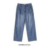 [Premium] Ac line denim pants (blue)