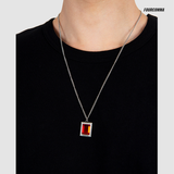 < Triple-H DAWN Wear > GEM STONE R NECKLACE (6690656518262)