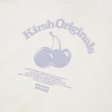 CHERRY ARCH CROP HALF ZIP UP [WHITE]
