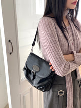 [Muffler Set] Forearm Bokashi Ribbed Button Cardigan
