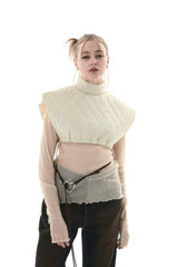 キルティングクロップベスト/QUILTING CROPPED VEST