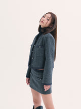Leona tweed jacket CHARCOLE