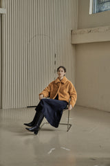 フェイクファーショートコート/FAKE FUR SHORT COAT_ORANGE