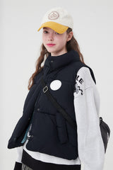 ドゥードゥルチェリーサークルロゴダウンベスト／DOODLE CHERRY CIRCLE LOGO PADDING VEST [NAVY]
