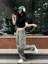 オーバーオールスタイルコットンパンツ