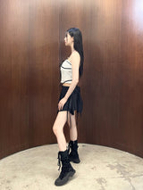 フリーストラップシャーリングミニスカートパンツ / 933. Free strap shirring mini sk-pt (2color)