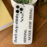 シャイニングレタリングブラックフォーンケース