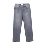 ボウセミワイドデニムパンツ/LMN Bow Semi-Wide Denim Pants (4 colors)