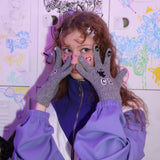 ゴーストウールニットグローブ/0 5 ghost wool knit gloves - GREY