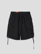 Washing cargo half denim 2color