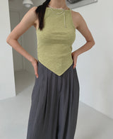 スラブホルタースリーブレス / Slub Halter Sleeveless (4color)