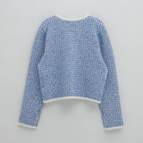 (JK-2926)BOUCLE TWEED-LIKE KNIT JACKET
