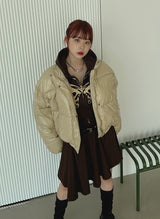 カットアンバランススカート/Cut unbalanced skirt (2color)