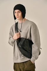 LETTERING LOGO BASIC SWEATSHIRT - GRAY