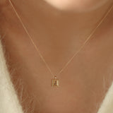 14K ゴールドイニシャルネックレス