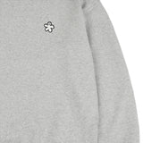 [UNISEX] ホワイト オッドフラワー刺繍スウェットシャツ