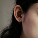 14Kゴールドボール3MMピアス/14K GOLD BALL 3MM EARRING_2COLOR (silicone clutch)