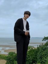 #N-Ritz Loosefit Pleats Cardigan (3color)