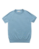 RO ウォッシャブルテンセルラグラン半袖ニット / RO washable tencel raglan short-sleeved knitwear (9 colors)