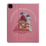 アイパッドレザーレットケース_ストロベリーホイップクリームケーキ / iPad Leatherette Case_Strawberry Whipped Cream Cake