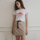 ナイロンファスナーミニスカート /Nylon Zipper mini skirt [2 Color]