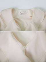 [SHOPPERMADE] フリルVネックラップブラウス (3color)