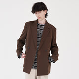 RELAXED DOUBLE JACKET (BROWN)