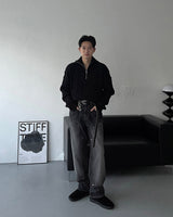 EN Slave Double Nee Denim Pants (2 colors)