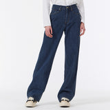 Womans Signature Stud Wide Fit Denim Pants Dark Indigo