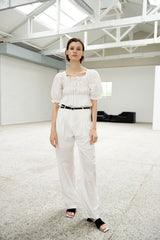 Magnolia puffy cotton blouse (6569462497398)