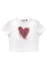 ハートヘアTシャツ / Heart Hair Tee WHITE A
