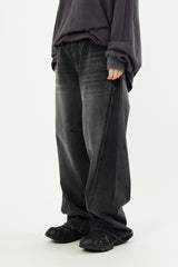 All brush curve denim pants
