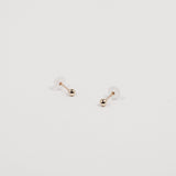 14Kゴールドボール3MMピアス/14K GOLD BALL 3MM EARRING_2COLOR (silicone clutch)