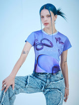 パープルドリームクロップTシャツ / PURPLE DREAM CROP T