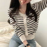 [2color] Bee Stripe Slim Fit Cardigan