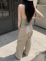 ピディナイロンスリット2ウェイロングワイドジョガーパンツ / Pidi Nylon Slit Two-Way Long Wide Jogger Pants