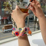 FLOWER NEEDLEPOINT SCRUNCHIE