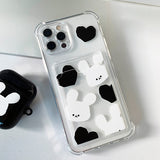 キングモチラビットカードフォーンケース / King Mochi Rabbit Card Phone Case Black