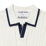 Bariloche Contrasting Ribbed Half Knit_Ivory