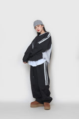 2wayナイロンスェットシャツ / two-way nylon sweatshirt