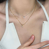クラシックハートソリティアネックレス / Classic Heart Solitaire Necklace (SILVER)